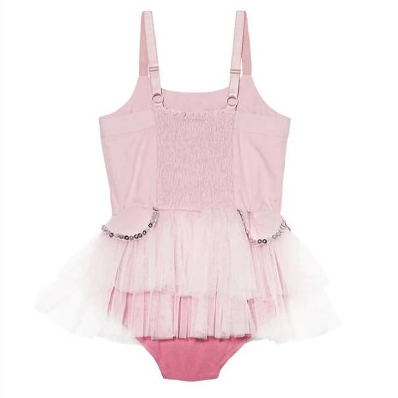 NEW TUTU DU MONDE girl's tiny dancer onesie in pink life